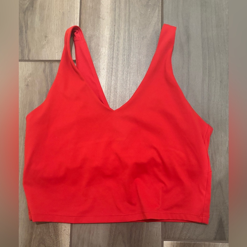 NWOT allInMotionn: Woman’s L tank top crop top Vibrant coral  ❤️